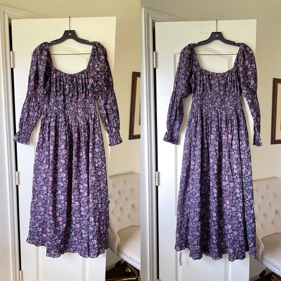 Christy Dawn Adelia Dress Rare Blooming Pomegranate Floral Cotton Maxi M NWT - Picture 2 of 11